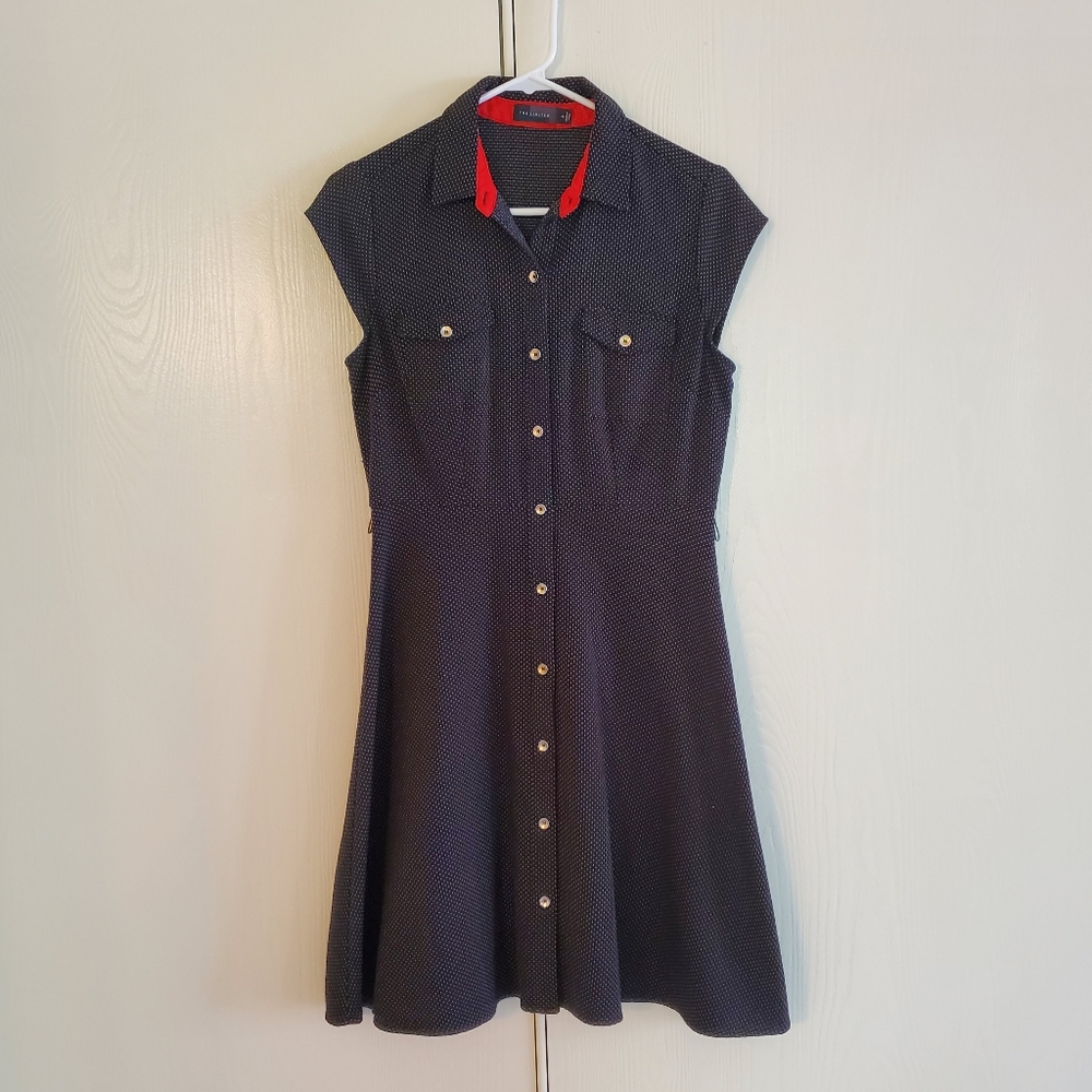 The Limited black polka dot dress size 4